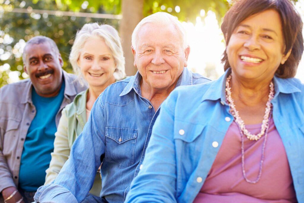 group of smiling seniors